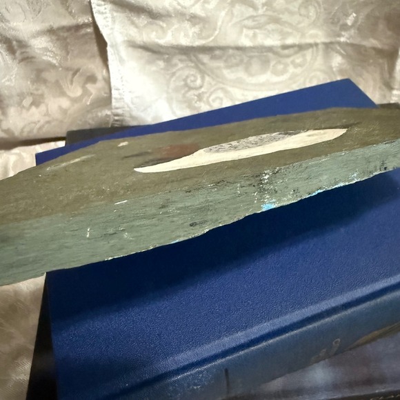 Vintage 75' Hand Painted Canvasback Duck Slate Stone Signed Folk wall Art Decor - Picture 8 of 8